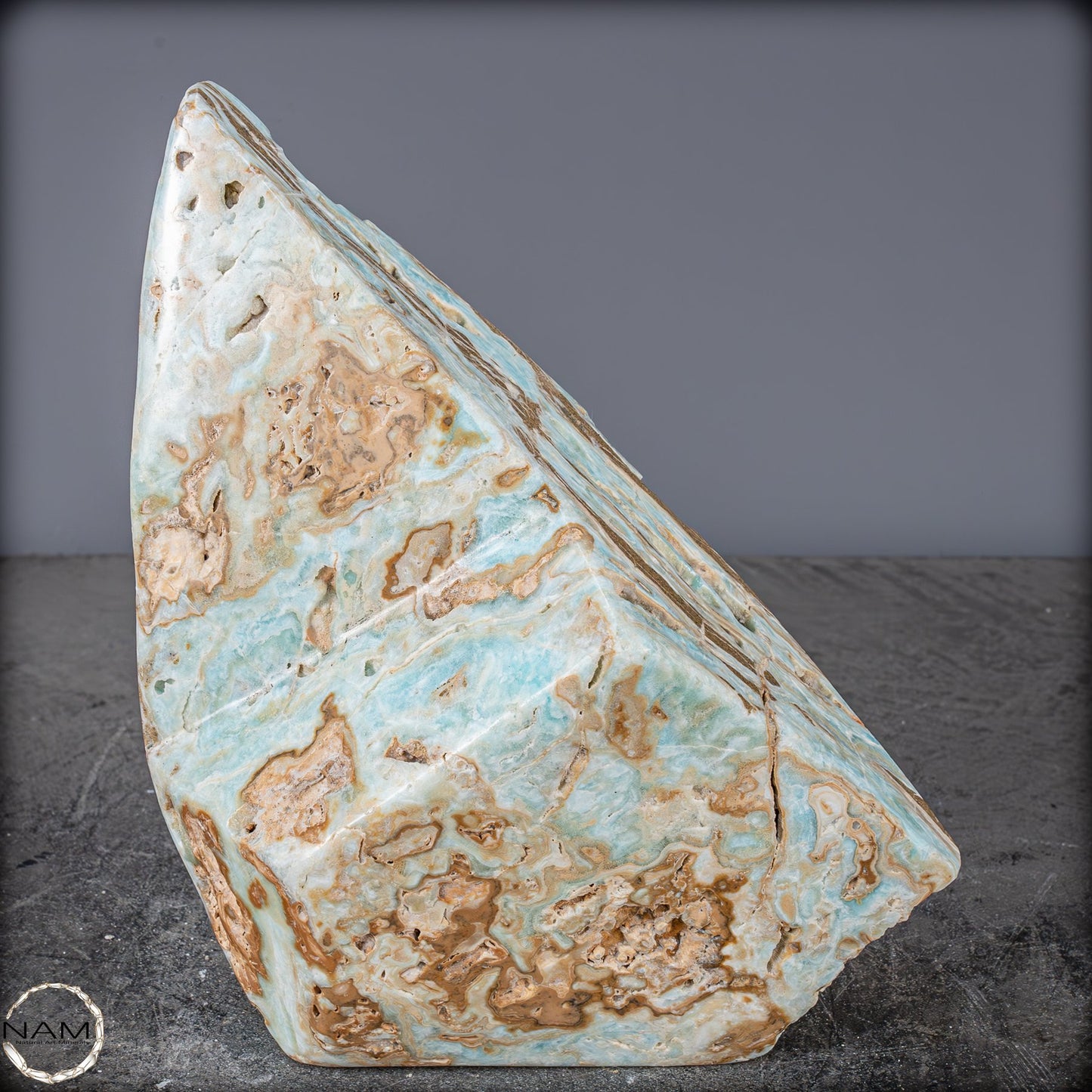 Natürlicher Blau-Grüne Aragonit Kristall-Freiform - 2287,04g