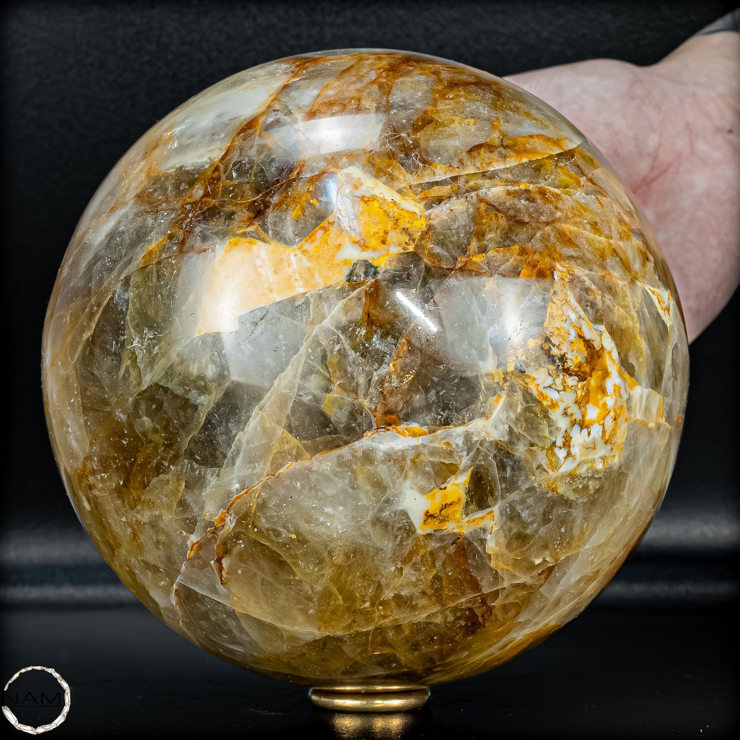 Große Natürliche Quarz Kristall-Kugel "Golden Healer" -4149,61g