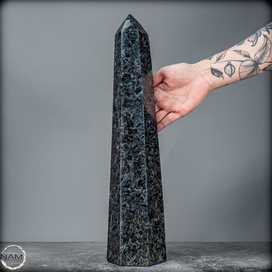 Natürlicher Merlinit (Gabbro) Kristall Obelisk - 4984,28g