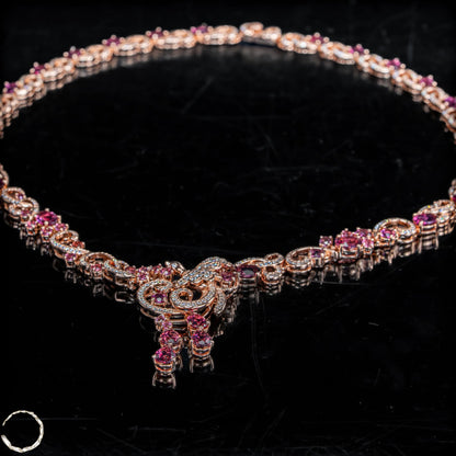 Exklusive Padparadscha-Saphir Kette – 45,45g - 227,25ct