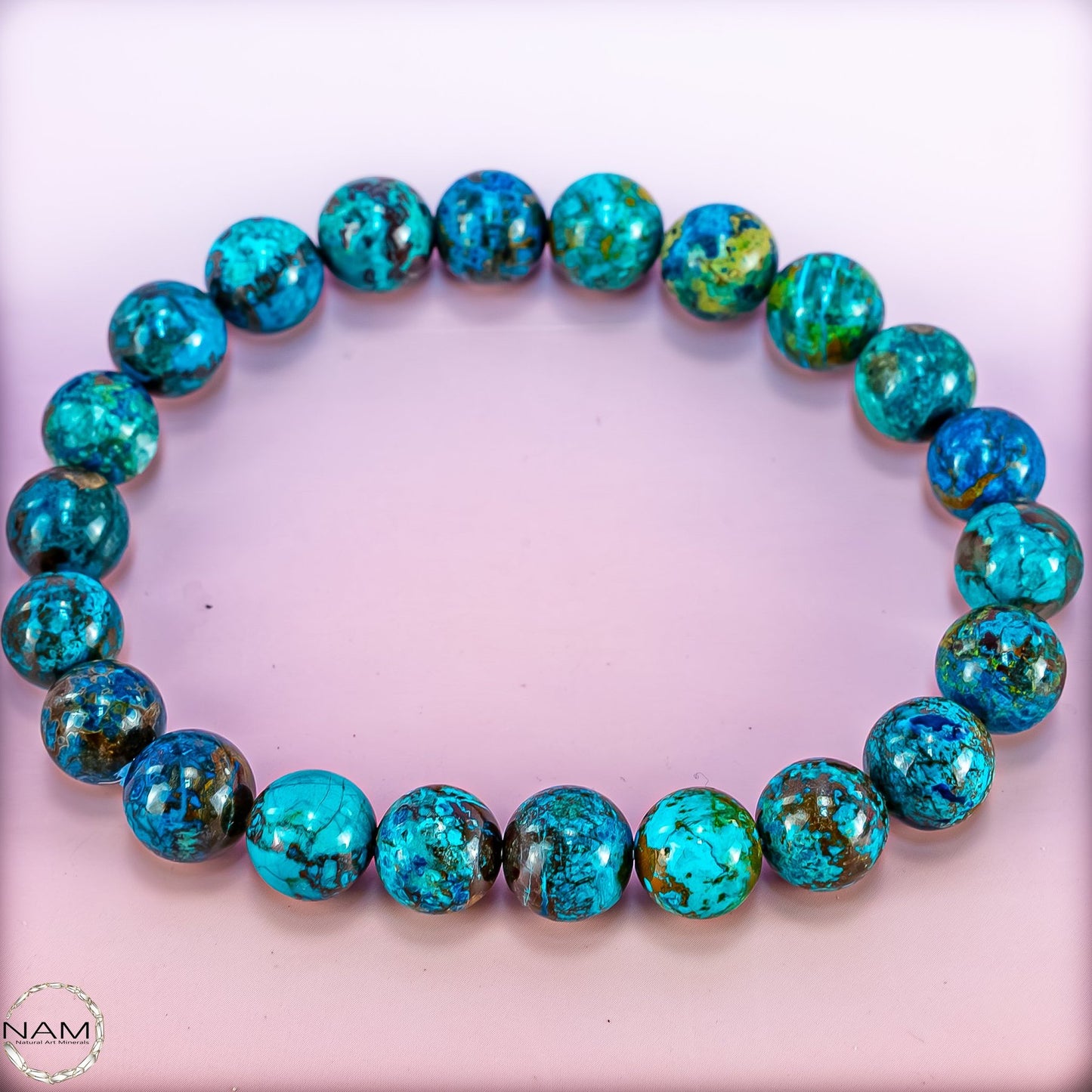 Exklusives Azurit-Malachit-Chrysokoll Armband - 26,85g 134,25ct