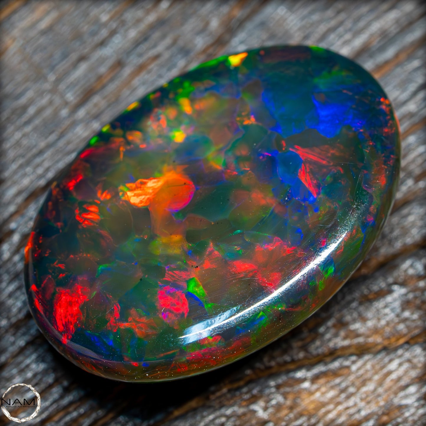 Großer AAA+ Schwarzer Opal Cabochon - 24.3 ct - 4.86 g