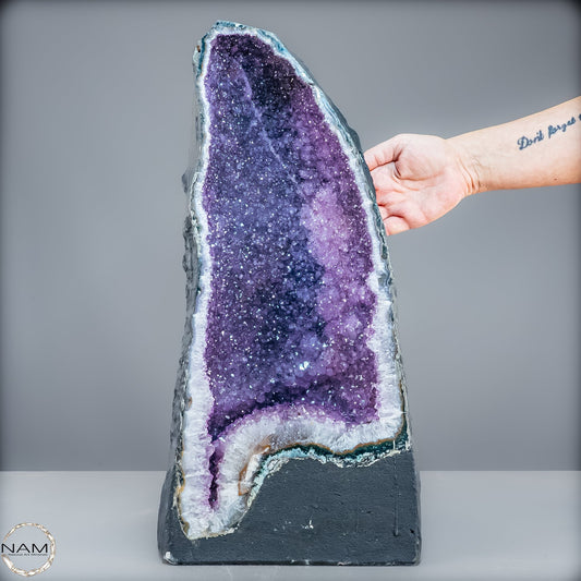 Natürliche Intensive Amethyst-Achat-Kristall Kathedrale/Druse - 20990,55g