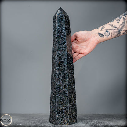 Natürlicher Merlinit (Gabbro) Kristall Obelisk - 4984,28g