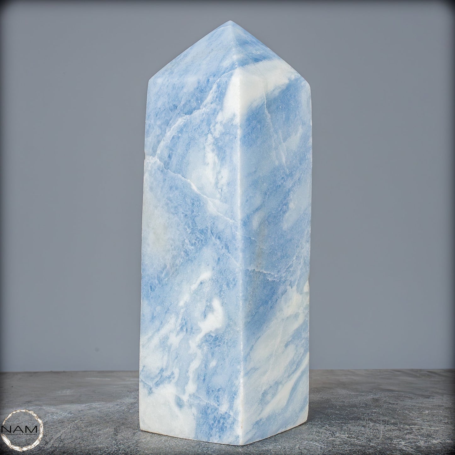Natürlicher Blauer Calcit-Kristall Obelisk - 2542,91g