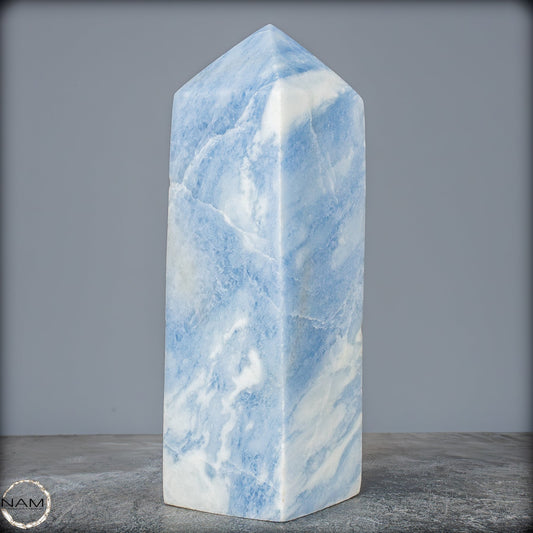 Natürlicher Blauer Calcit-Kristall Obelisk - 2542,91g