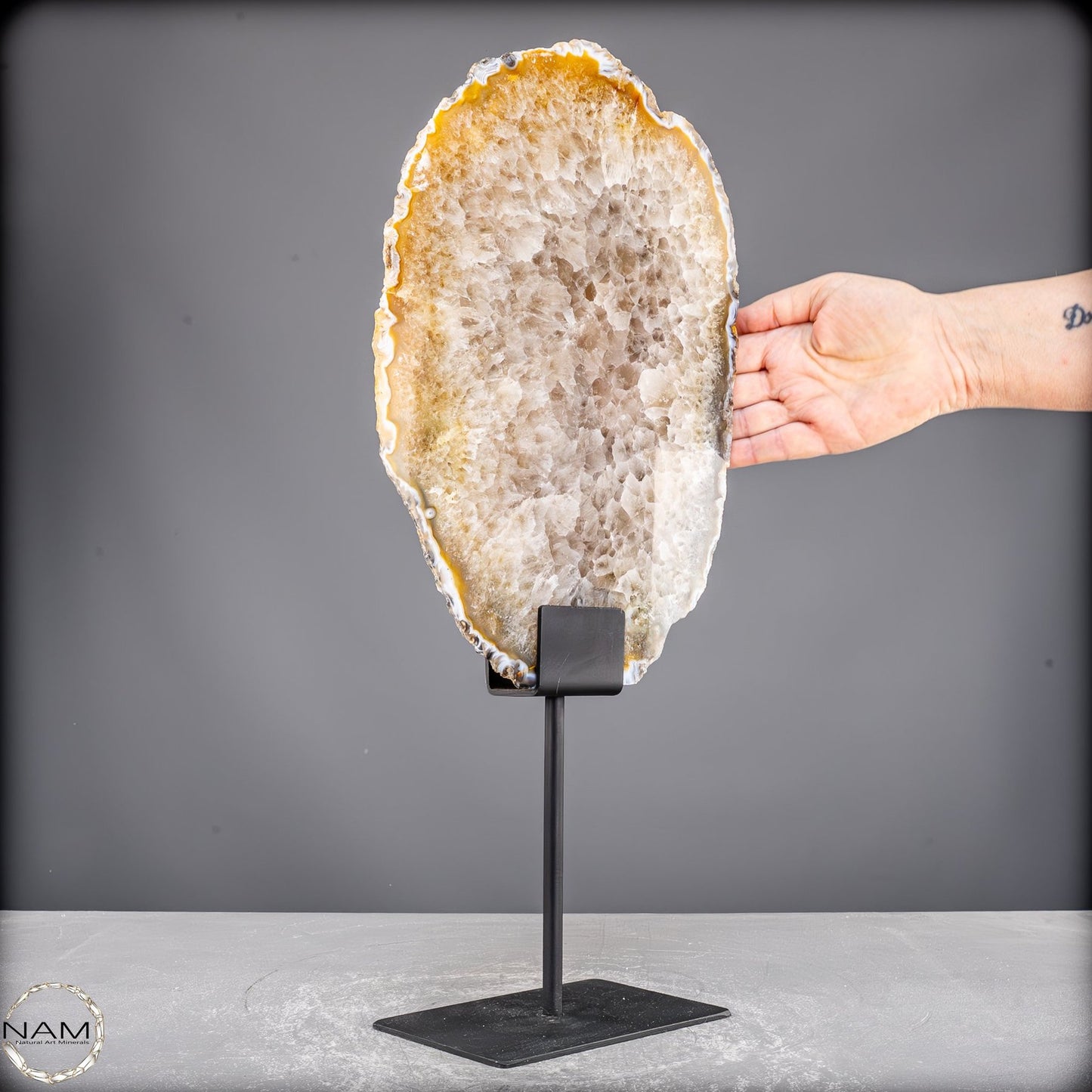Achat Scheibe  – auf Ständer aus Brasilien - 5798,62g