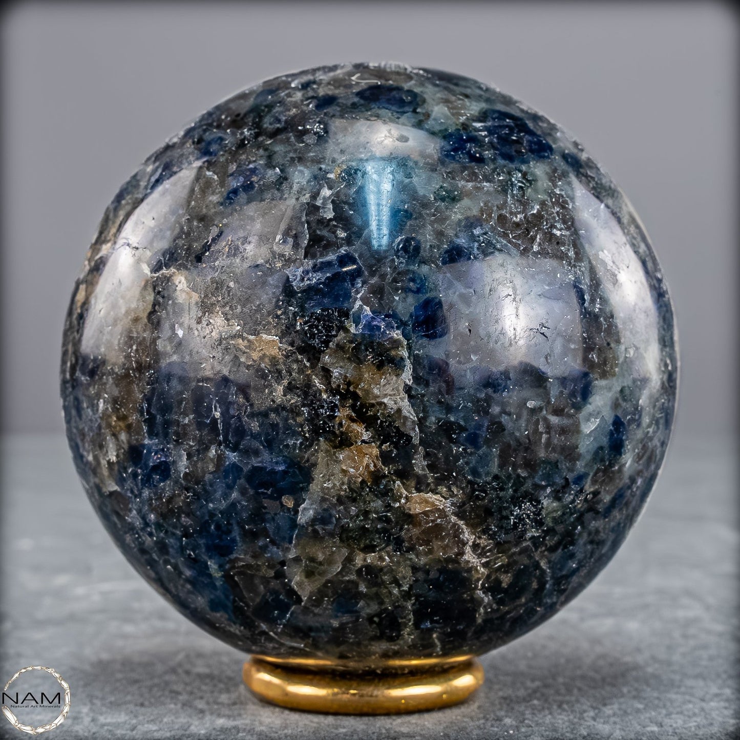 Natürliche Blaue Cordierit-Kristall Kugel, Spitzenqualität - 444,52g