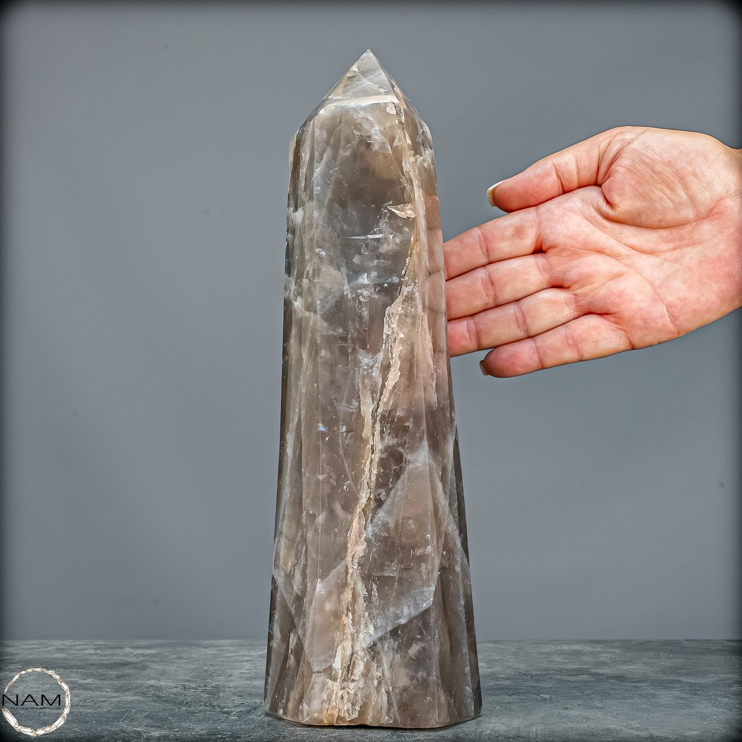 Natürlicher Rauchquarz-Kristall Obelisk aus Brasilien - 2178,44g