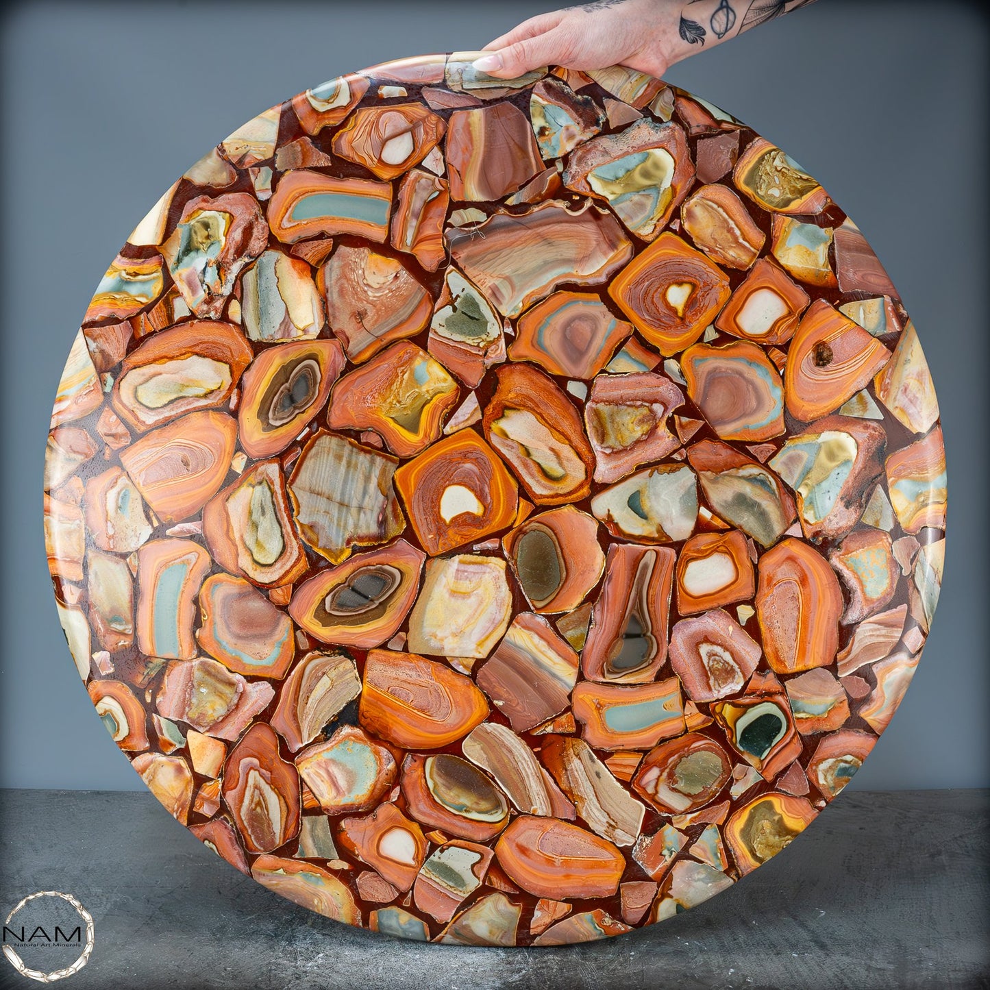 Wunderschöne Tisch-Platte aus Natürlichem Jasper - 13984,11g