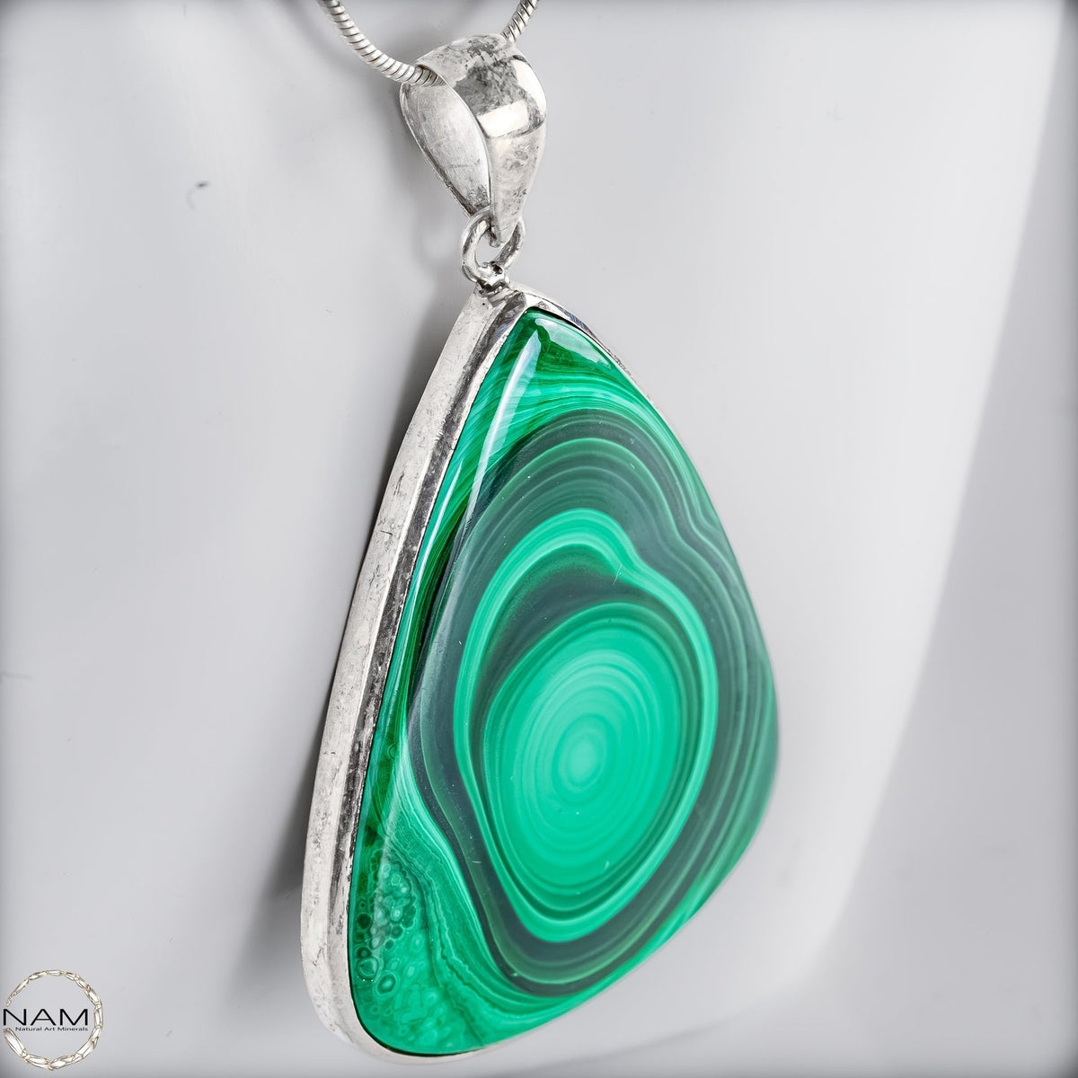 Malachit-Anhänger aus 925er Silber 21,61g 108,05ct