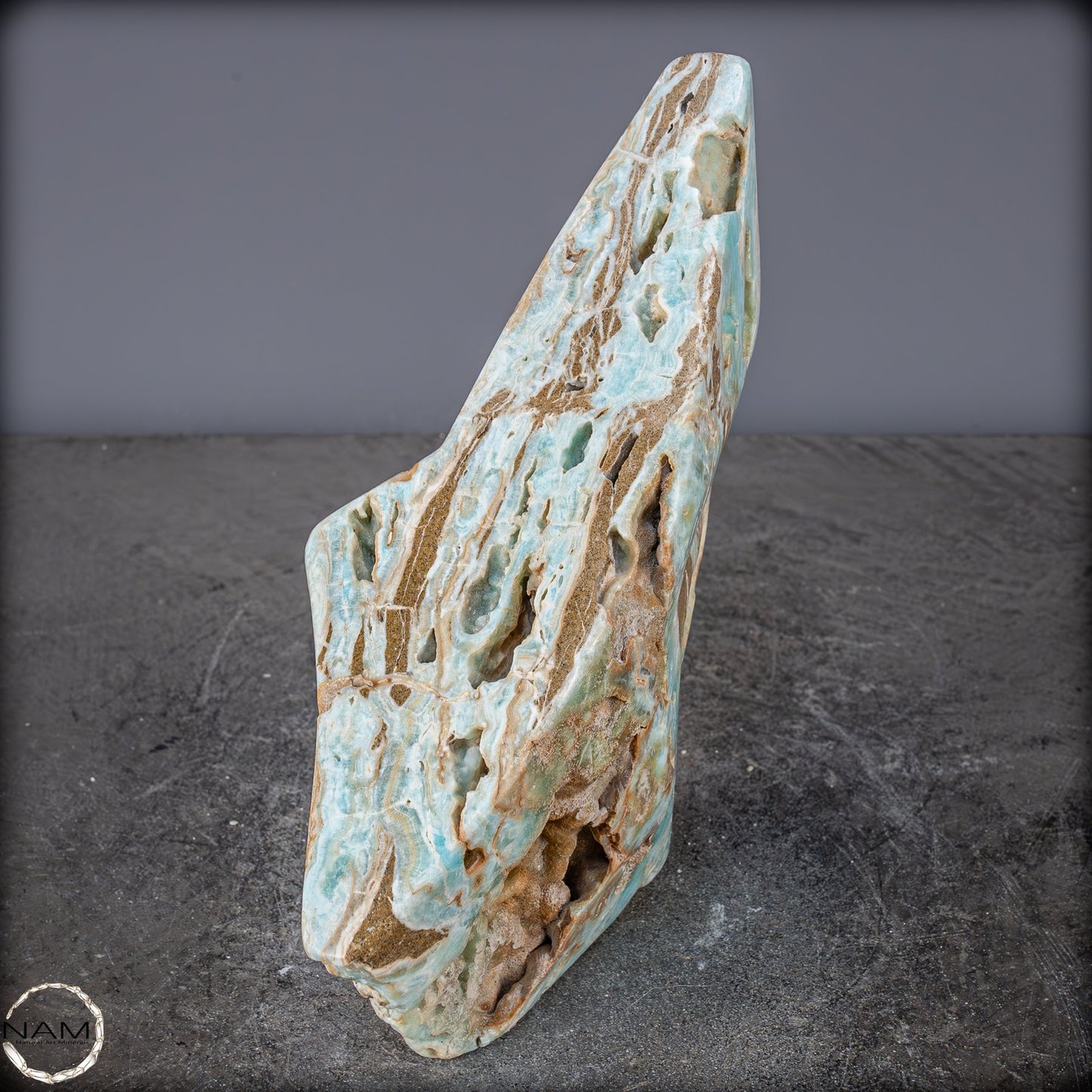 Natürlicher Blau-Grüne Aragonit Kristall-Freiform - 2287,04g