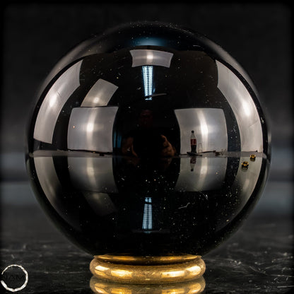Natürliche Schwarze Obsidian Kristall-Kugel - 281,47g