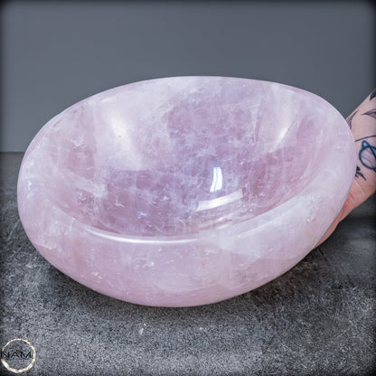 Natürliche Rosenquarz Schale / Schüssel - 3483,31g
