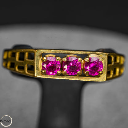 Rubin-Diamant-Ring aus 333er Gold – Ein Symbol von Leidenschaft und Eleganz -10,9ct