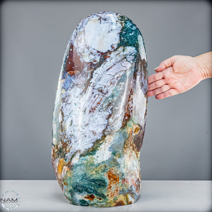 Farben des Ozeans – Ozean-Jaspis in spektakulärer Freiform-27682,72g