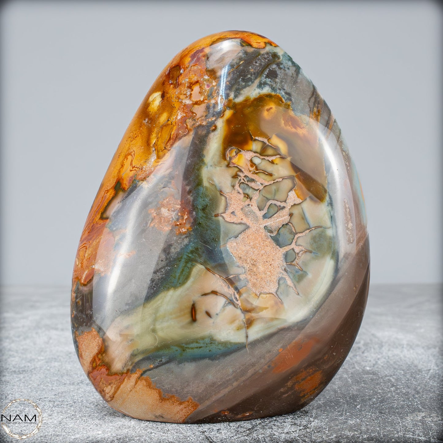 Natürliche Polychrome Jaspis Kristall-Freiform - 570,17g