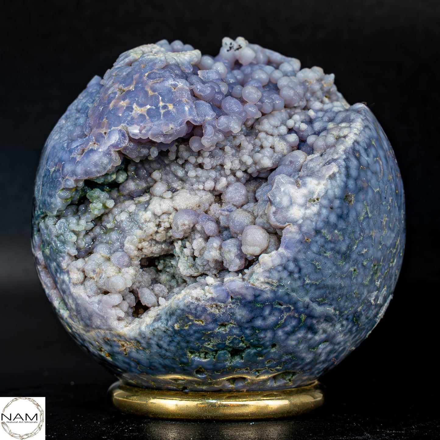 Mystische Traubenachat Kugel in Lavendel-Violett-345,77g 1728.85 ct