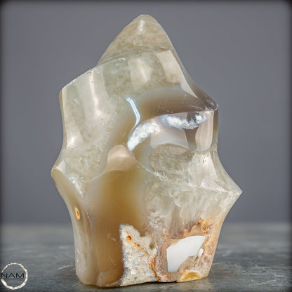 Natürliche Orca-Achat Kristall Flamme aus Brasilien - 811,75g