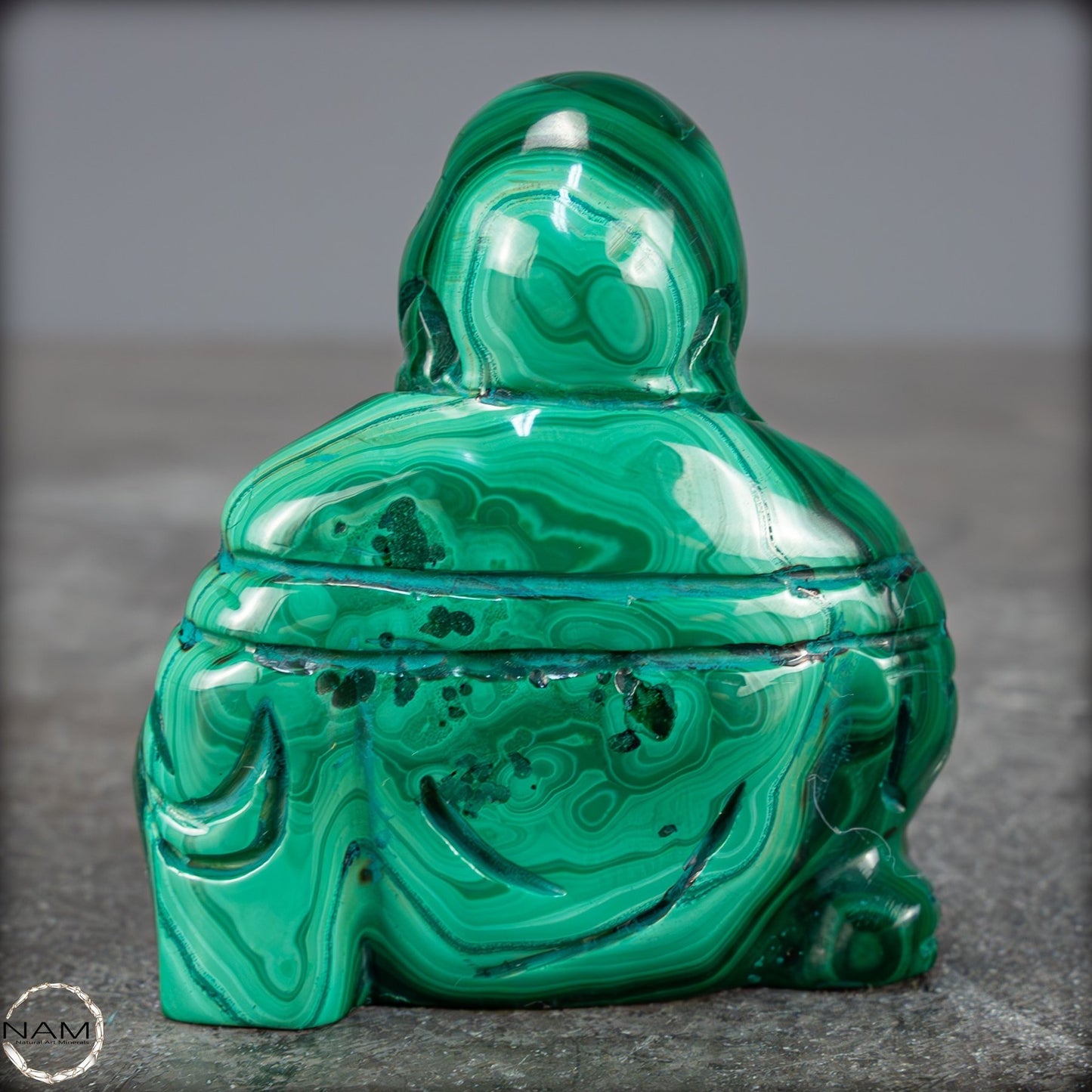 Sehr alte Malachit & Chrysocolla Skulptur Buddha , Kongo - 115,59g