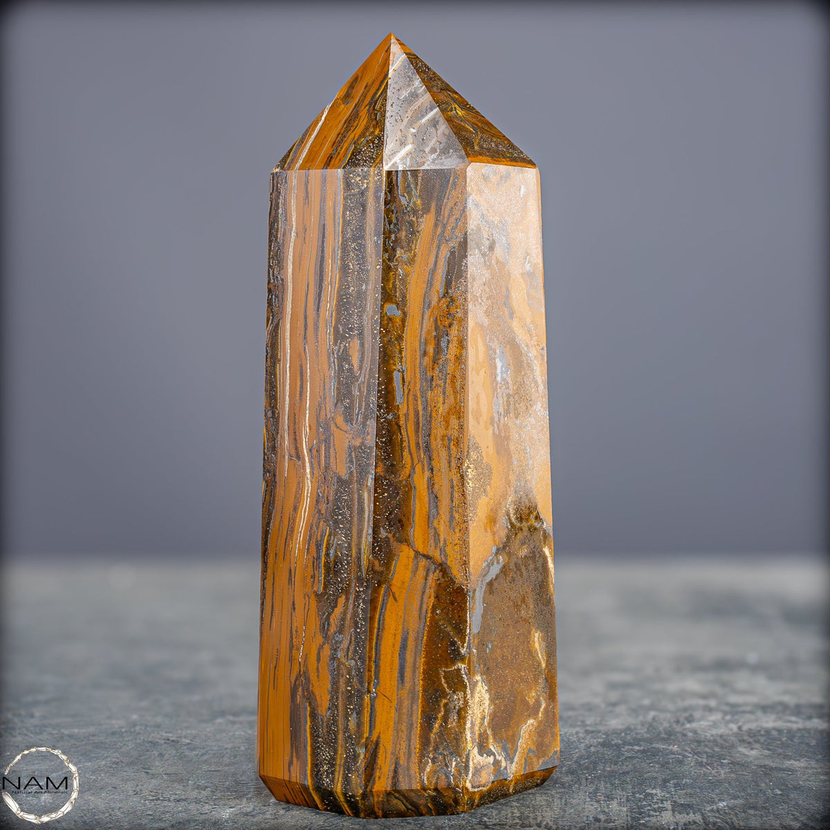 Natürlicher Tigerauge-Obelisk - 899,97g