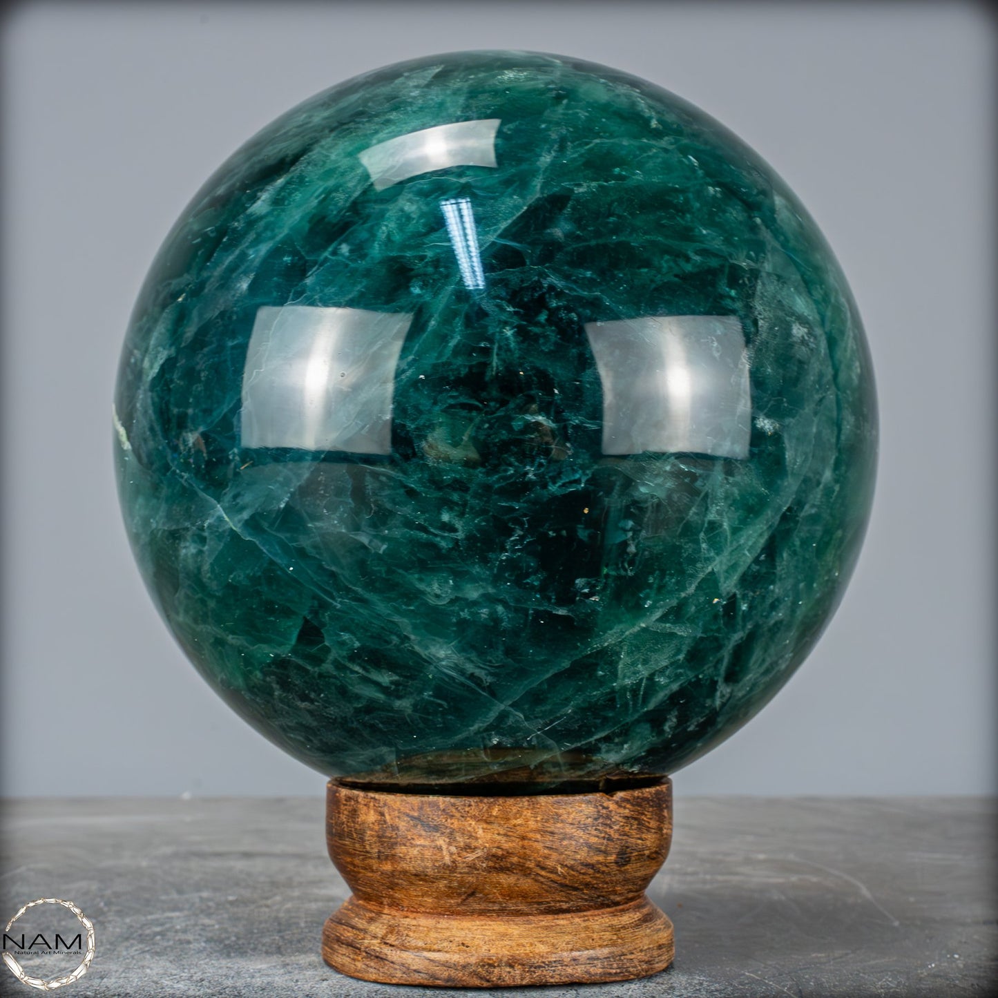 Natürliche Grüne Fluorit Kristallkugel, Spitzenqualität - 6619,14g
