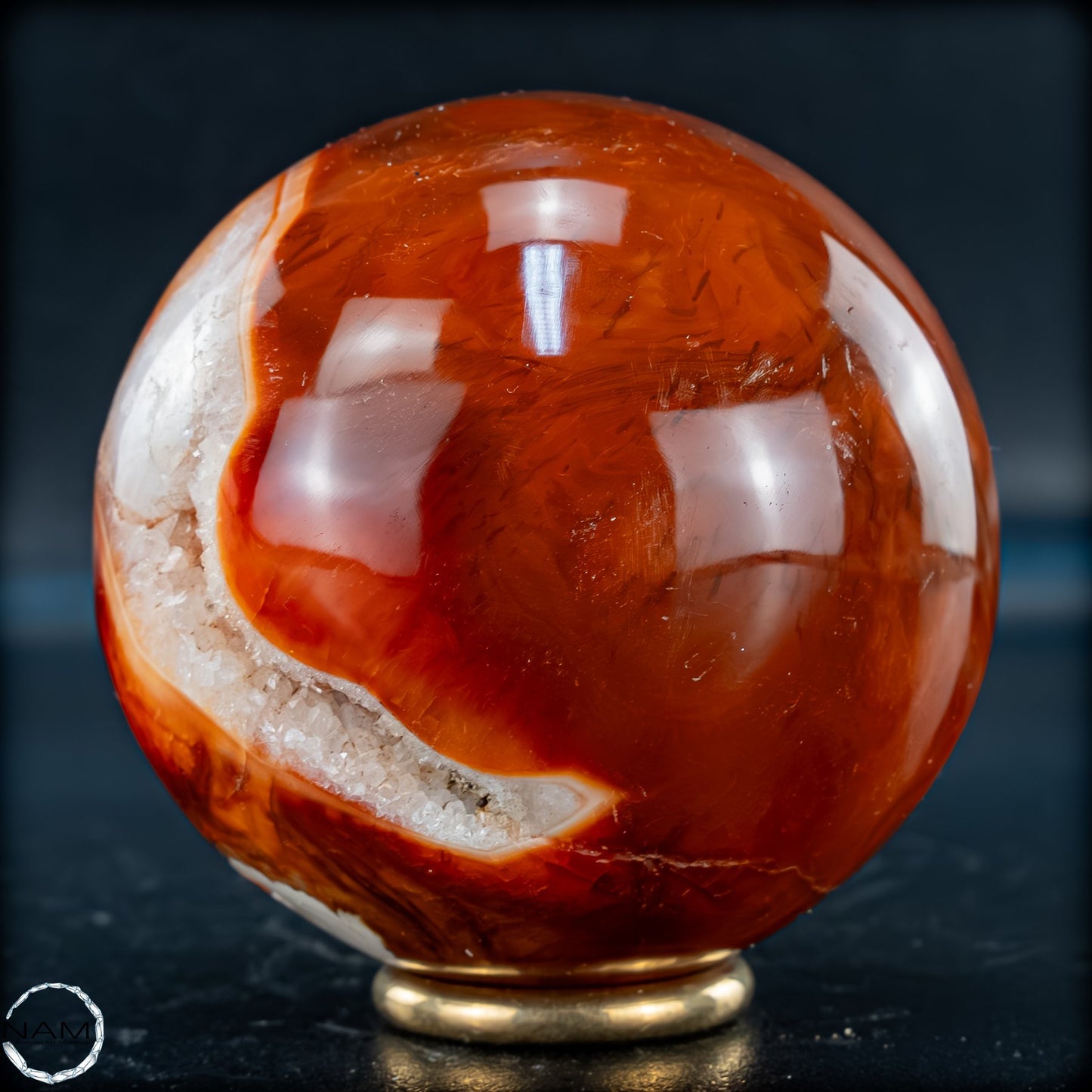 Natürliche Mehrfabige Carneol Kristall Kugel - 379,69g