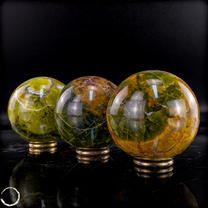 Exklusives Grünes Opal Kugel Set - 880,46g