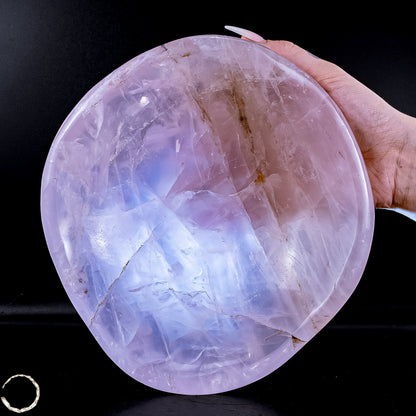 Natürliche Rosenquarz Schale / Schüssel 2065,33g