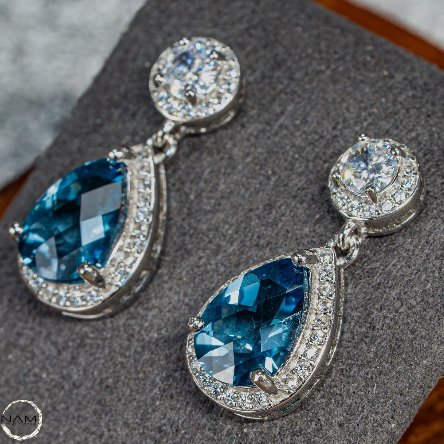 Eleganz in Blau – Aquamarin-Ohrringe Afghanistan - 22,2ct