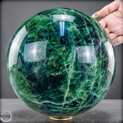 Natürliche Grüne Fluorit Kristallkugel, Spitzenqualität - 12483,19g