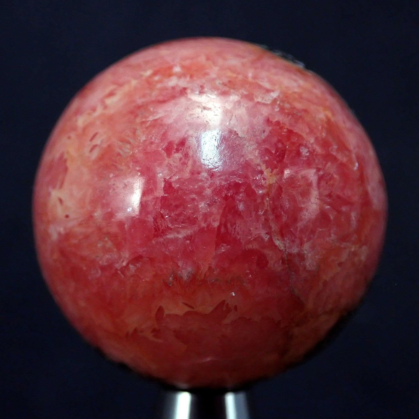 A+ Qualität Rhodochrosit & Pyrit Kugel - 96,22g - 36,40mm