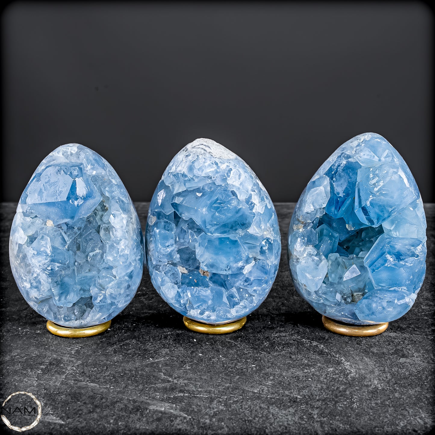 Natürliches Celestit Drusen-Eier Set -1198,49g