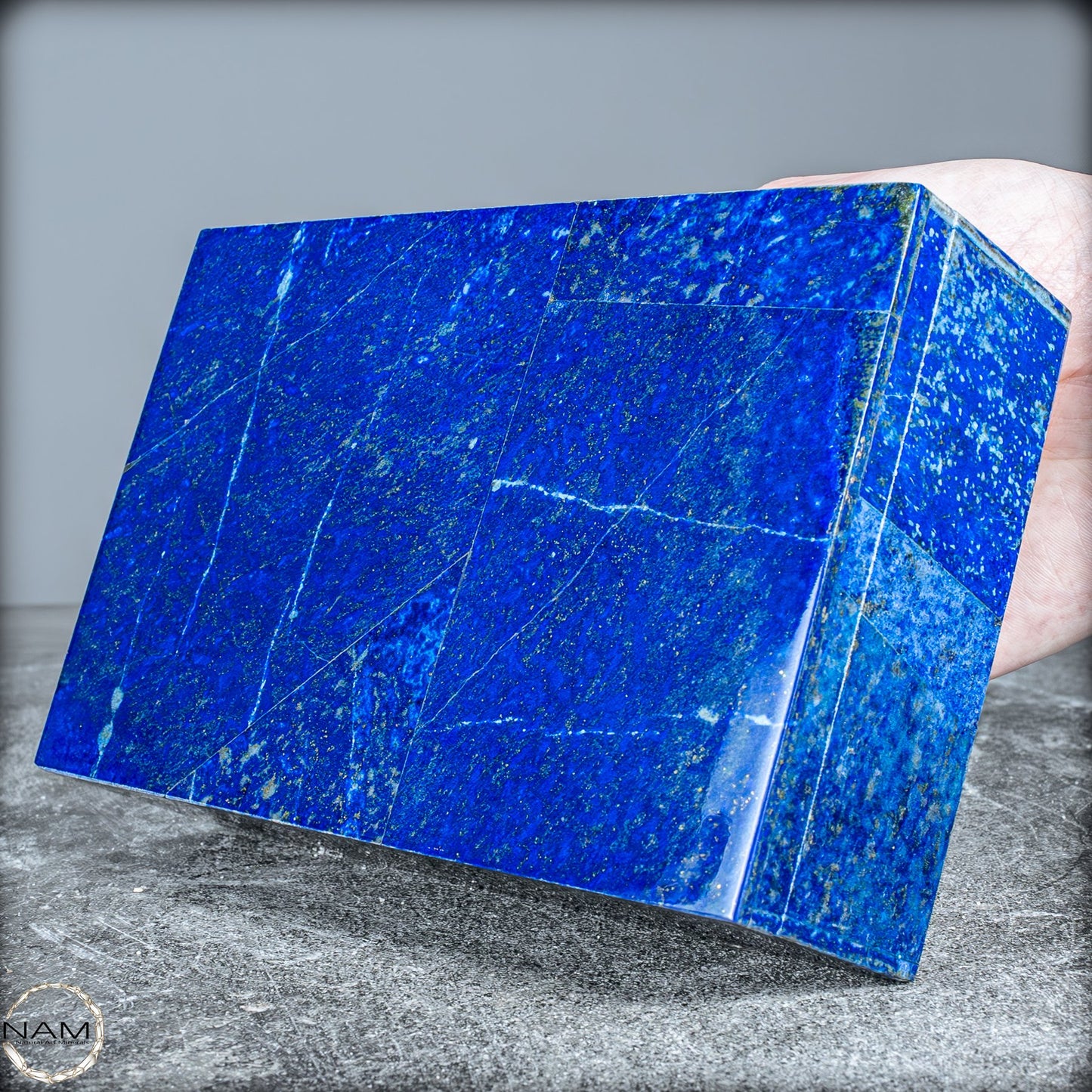 Natürliche  Lapislazuli Schmuckkästchen/Box - 712,77g