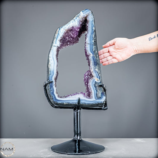 Amethyst-Achat-Druse Ein beeindruckendes Naturkunstwerk - 8112,72g