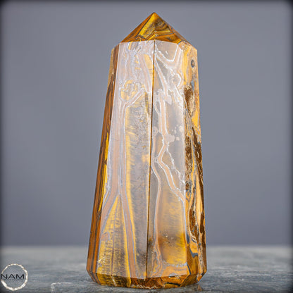 Natürlicher Tigerauge-Obelisk - 889,08g