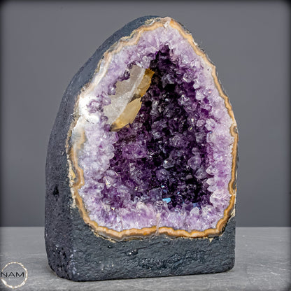 Amethyst-Druse mit Calcit aus Uruguay – 1626,45g