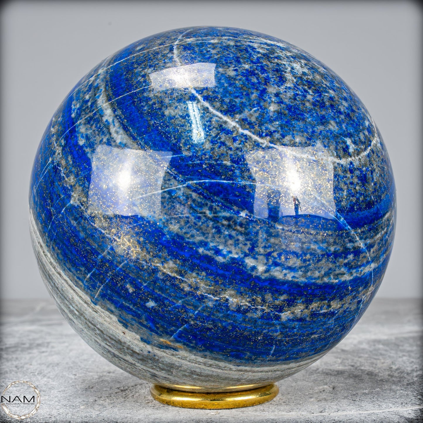 Natürliche Lapislazuli-Kristall-Kugel - 2526,37g - 127mm