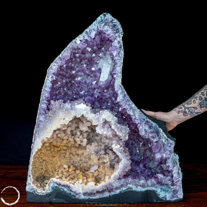 Museumsstück Chalcedon, Calcit, Citrin, Amethyst Geode - 38604.11g