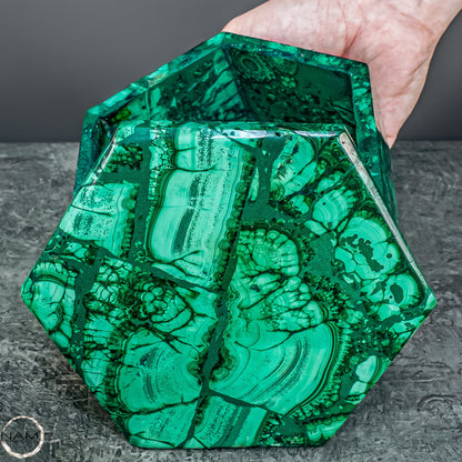 Einzigartige Malachit & Chrysocolla Schmuckkästchen - 1141,56g