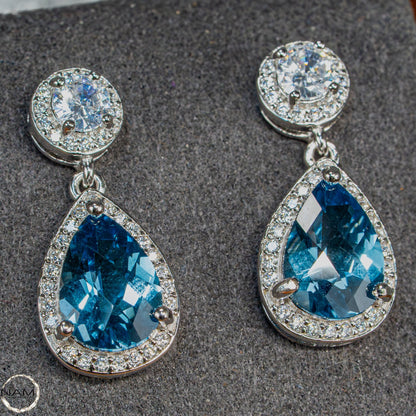 Eleganz in Blau – Aquamarin-Ohrringe Afghanistan - 22,2ct