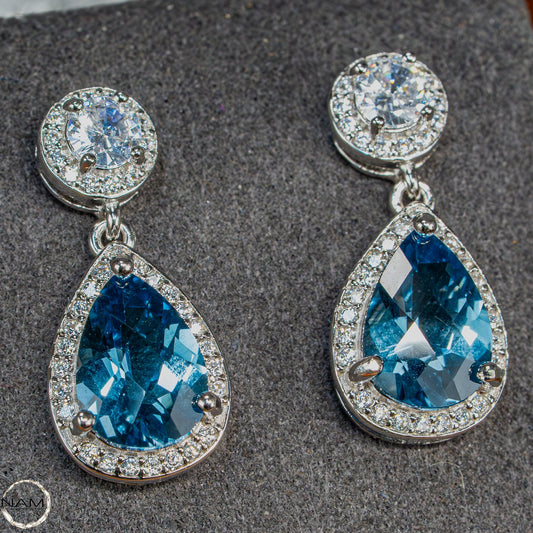 Eleganz in Blau – Aquamarin-Ohrringe Afghanistan - 22,2ct