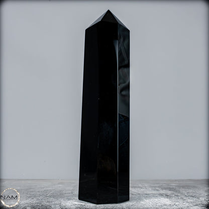 Natürliche Schwarze Obsidian Kristall-Obelisk - 1189,31g