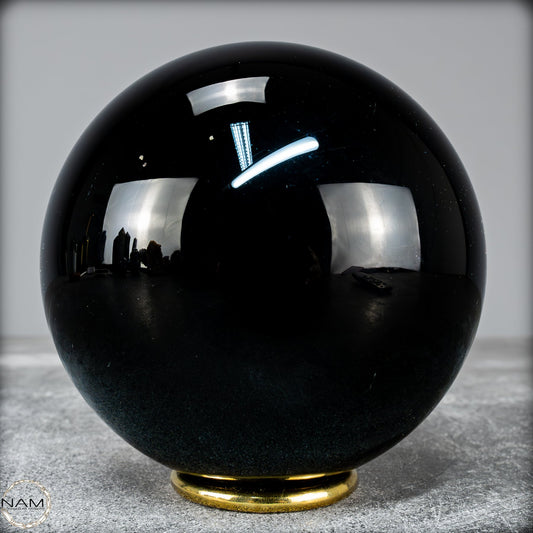 Natürliche Schwarze Obsidian Kristall-Kugel - 1168,17g - 95mm