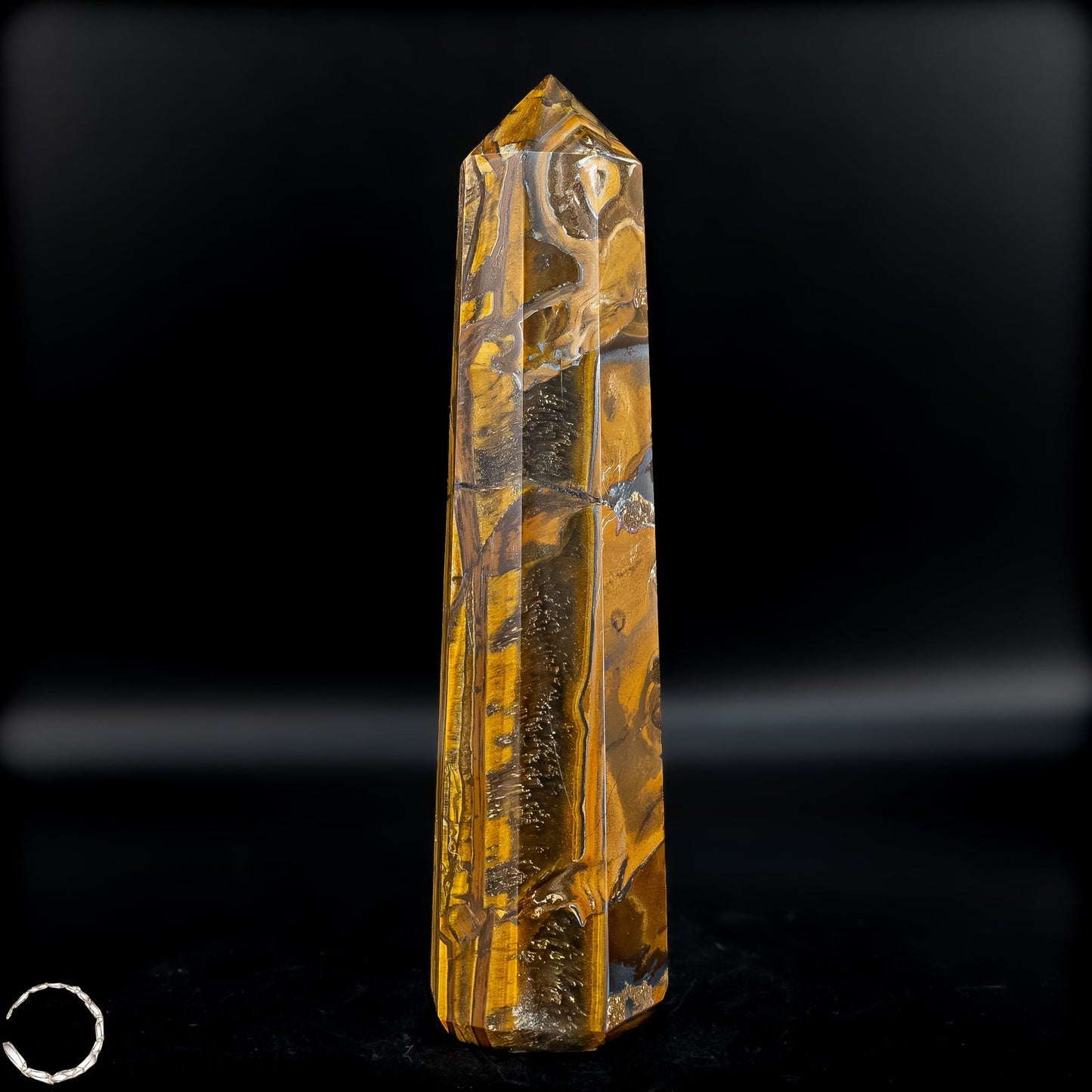 Natürlicher Tigerauge-Obelisk - 752,69g