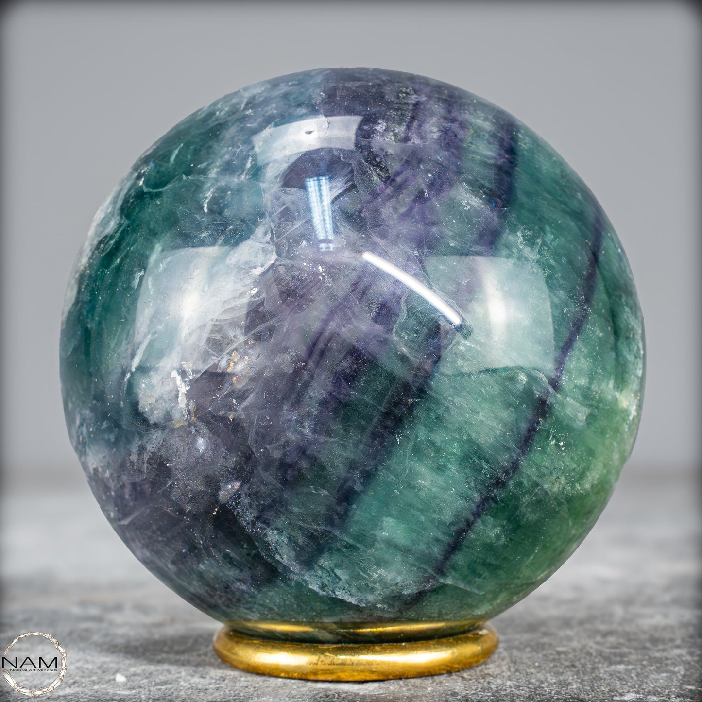 Natürliche Lila-Grüne Fluorit Kugel, China - 1056,01g - 87mm