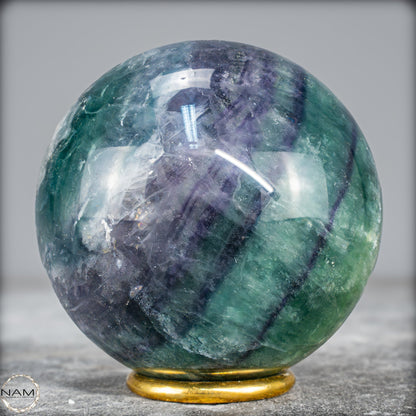 Natürliche Lila-Grüne Fluorit Kugel, China - 1056,01g - 87mm