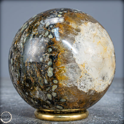 Natürliche Ocean-Jaspis-Achat Kugel - 652,51g