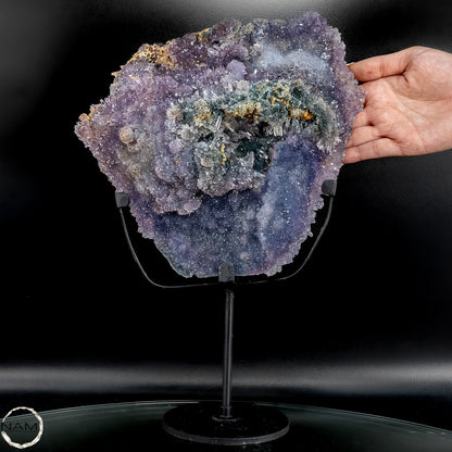 Spektakulärer Blumen-Amethyst auf Ständer – 1904,22g