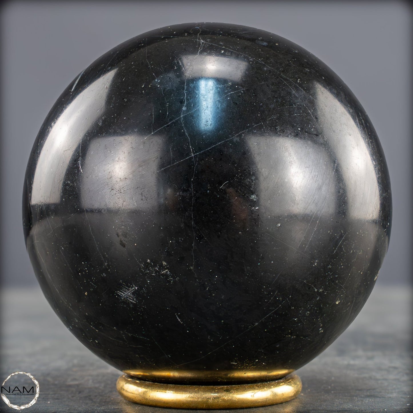 Schwarze Tourmalin-Kristall Kugel aus Brasilien - 907,28g